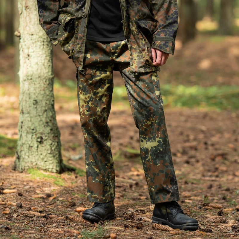 Tysk militär stil fältlastbyxor flecktarn camo stridsarmé acu byxor