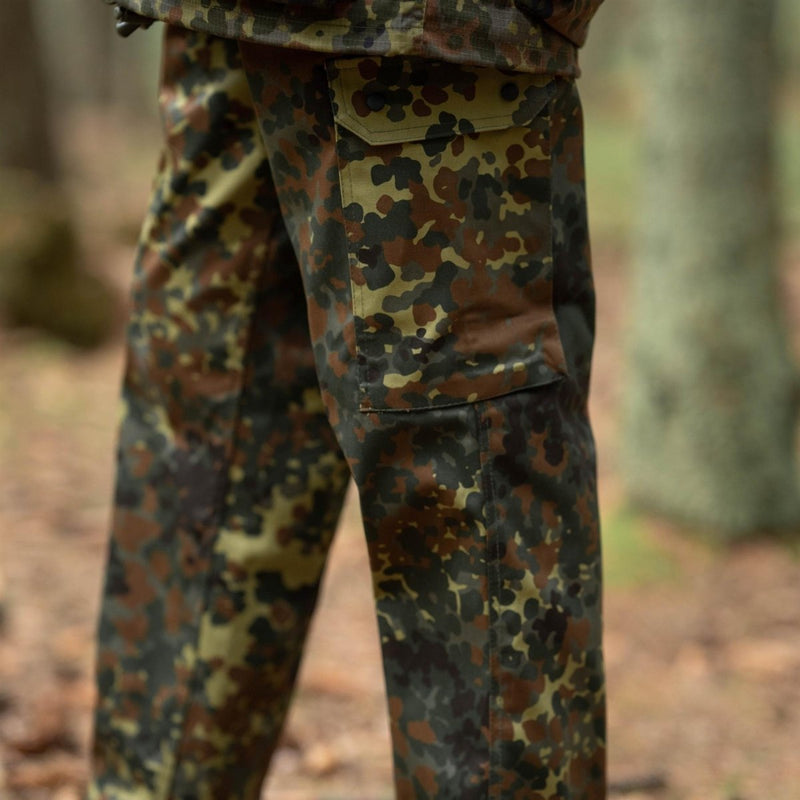 Tysk militär stil fältlastbyxor flecktarn camo stridsarmé acu byxor