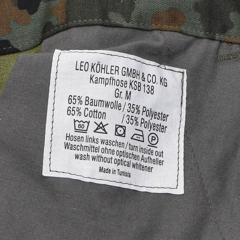 Leo Kohler KBS Flecktarn Camo Tactical Pants förstärkta byxor Trupper Combat