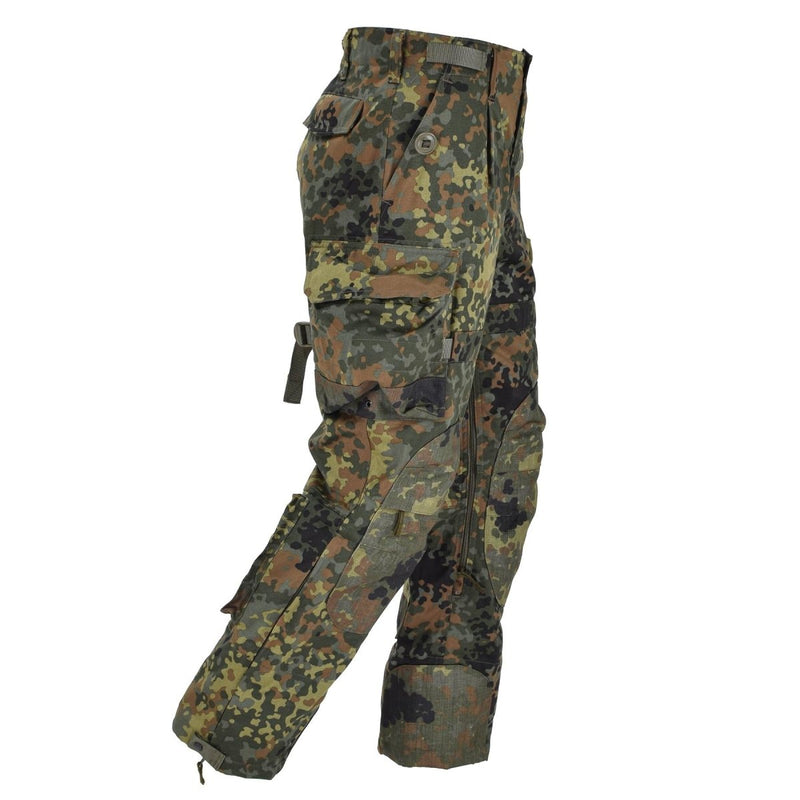 Leo Kohler KBS Flecktarn Camo Tactical Pants förstärkta byxor Trupper Combat