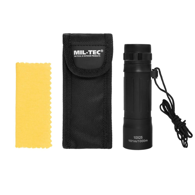 Mil-Tec Tactical Monocular 10x25 Militär omfattning utomhusövervakning svart