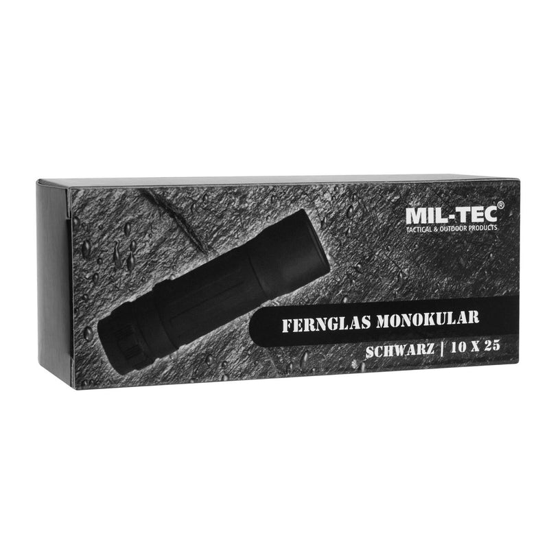 Mil-Tec Tactical Monocular 10x25 Militär omfattning utomhusövervakning svart