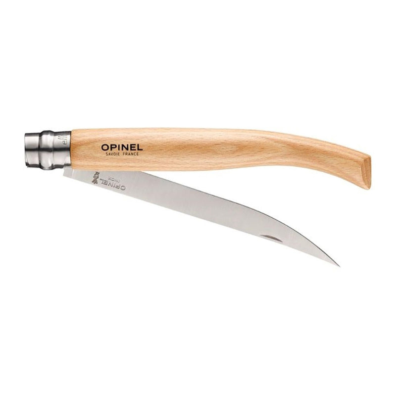 Opinel Beech Effilé 15 Filleting Fish Knife rostfritt stål fällbart blad