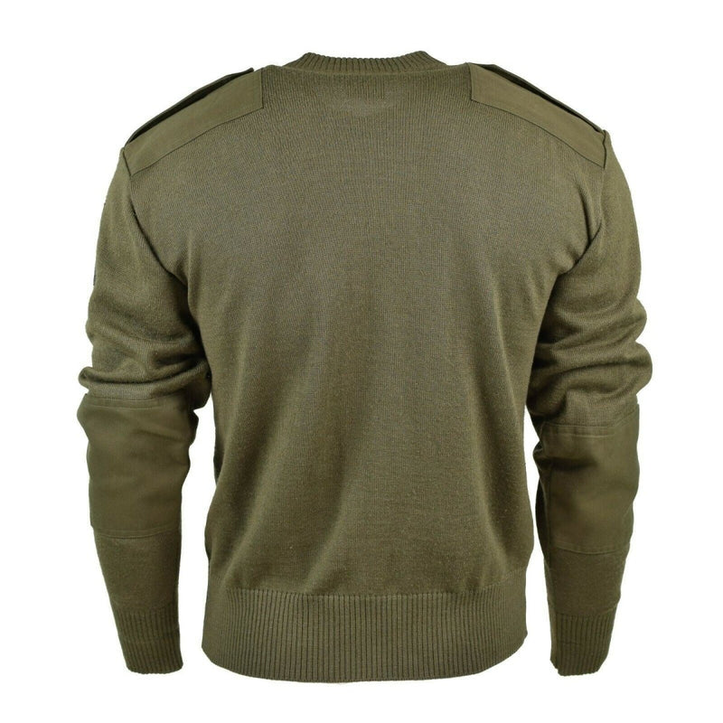 Original Österrikisk armé Pullover Jumper Commando Olive Od ulltröja