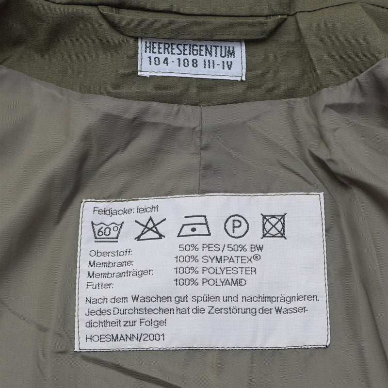 Original Österrikisk militär M65 Combat Jacket Waterproof Sympatex Membrane Olive