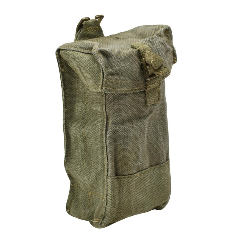 Original Belgien militär hållbar dukmaterial Small Magazine Pouch Bag Olive