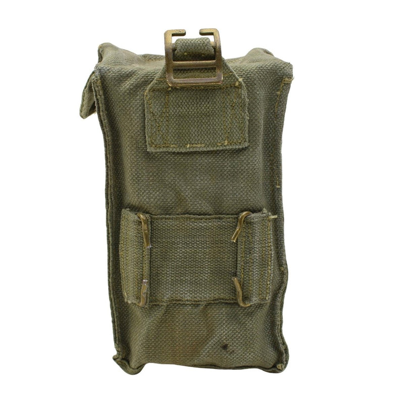 Original Belgien militär hållbar dukmaterial Small Magazine Pouch Bag Olive