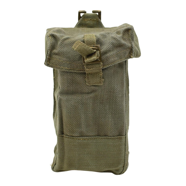 Original Belgien militär hållbar dukmaterial Small Magazine Pouch Bag Olive