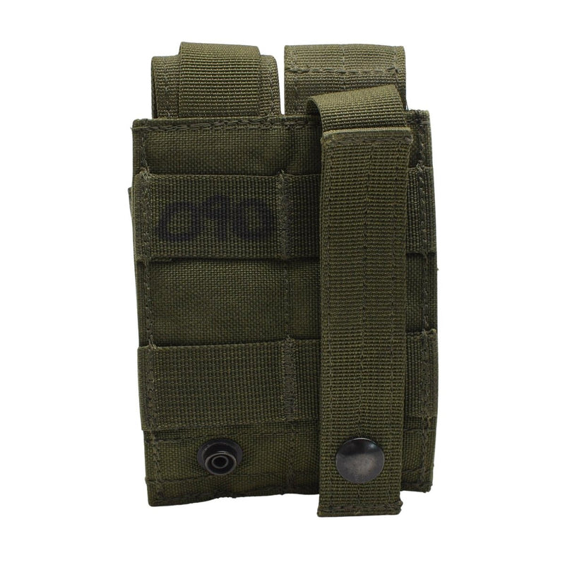 Original British Army Double Pistol Magazine Pouch Mag Bag Military Field Olive