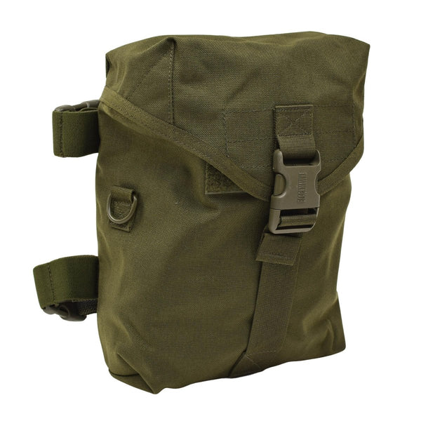 Original British Military Drop Down Leg Pouch Olive Army Justerbara remmar Nylon