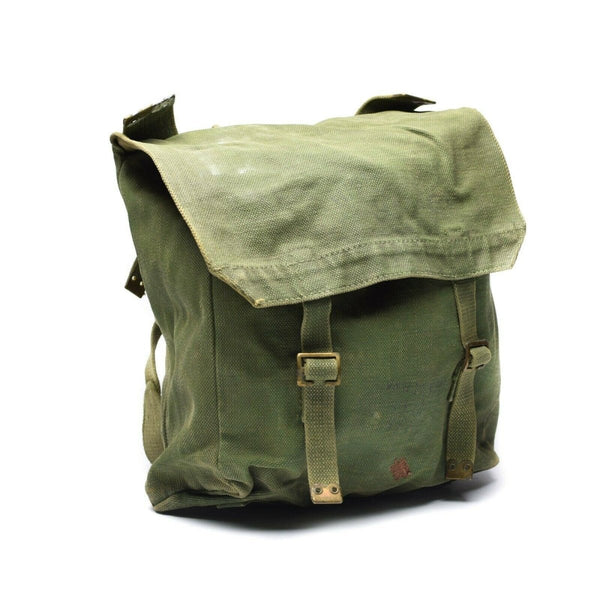 Original British Military M37 Haversack Canvas Bag Stor sidospåse Olive