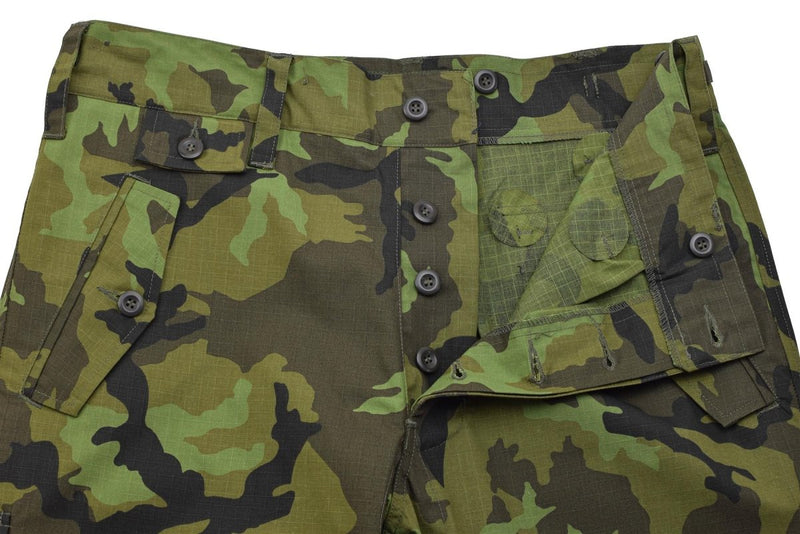 Original tjeckiska militära M95 -fältbyxor ripstop stora fickor Vizor 95 Camo