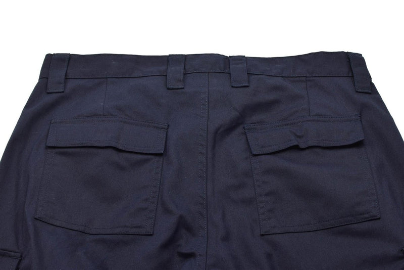 Original Dutch Military Work Pants Män förstärkte knäna lastfickor blå