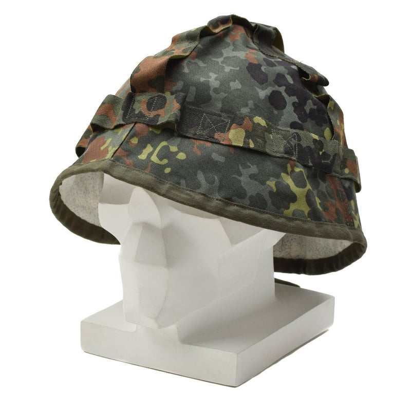 Original tysk militärhjälmtäckning Flecktarn Camouflage Army Disguise New