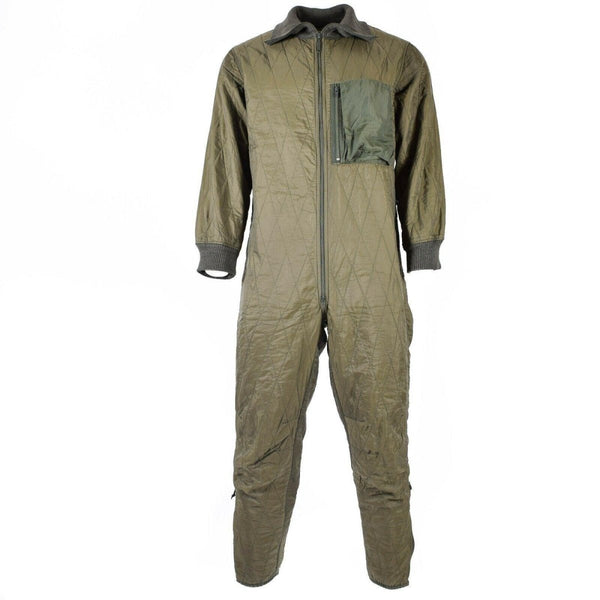 Original tysk militär jumpsuitfoder isolerad kallt väderutrustning oliv