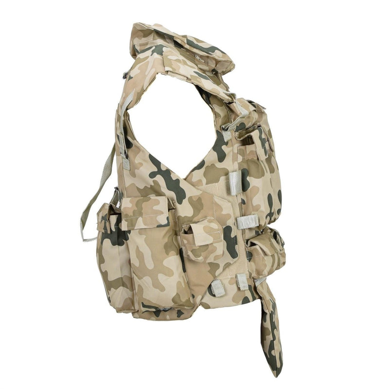 Original polsk militär taktisk Vest Plate Carrier Lightweight Desert Camo