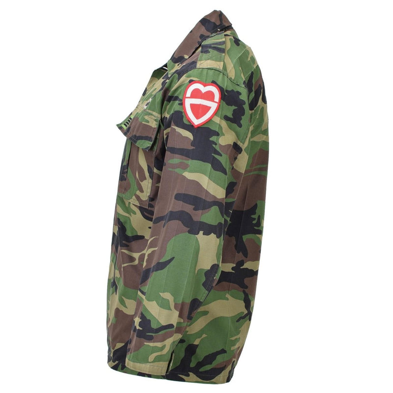 Original sydkoreanska militärtaktiska skjortor M90 Woodland Camo Combat Field