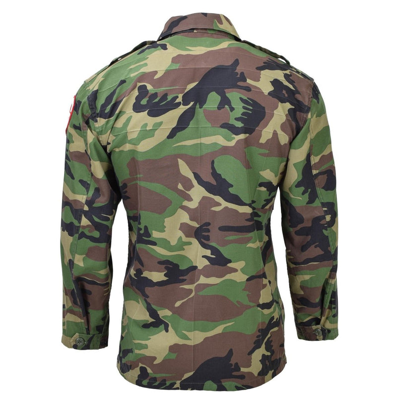 Original sydkoreanska militärtaktiska skjortor M90 Woodland Camo Combat Field