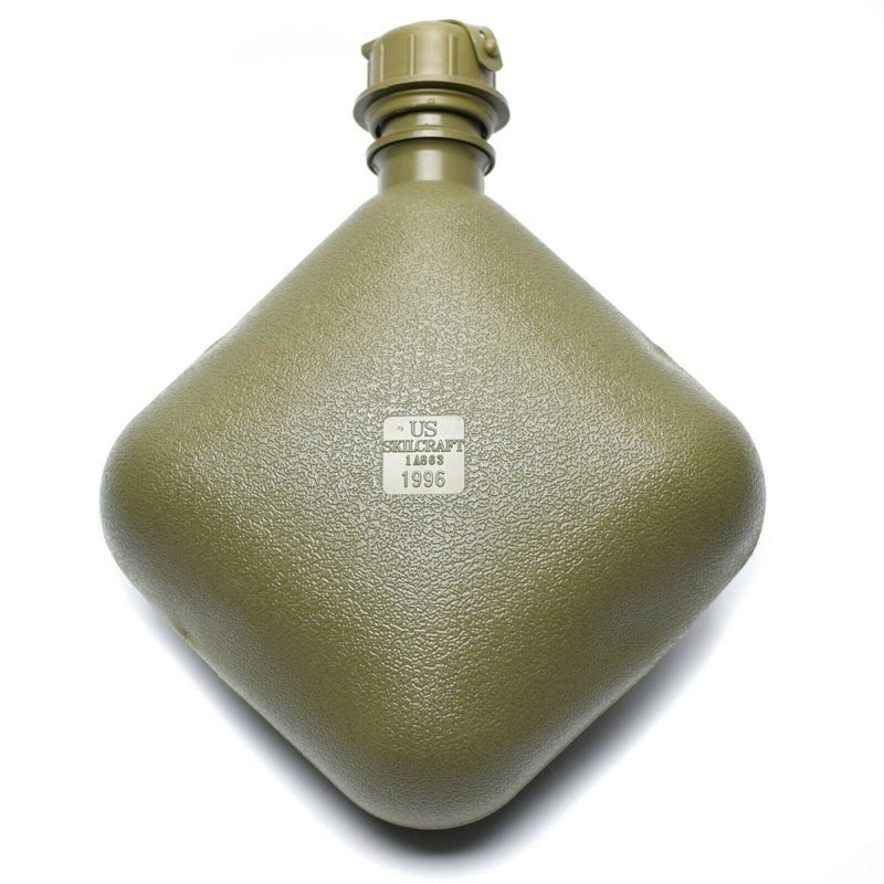 Original U.S. Army Canteen 2 Qt vattenflaska med påse oliv od usa överskott