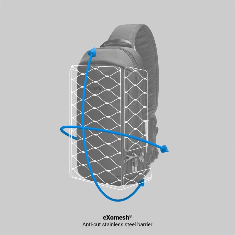 PacSafe V Tech Shoulder Bag 10L Water Repellent RfidSafe Anti Stöld Sling Pack