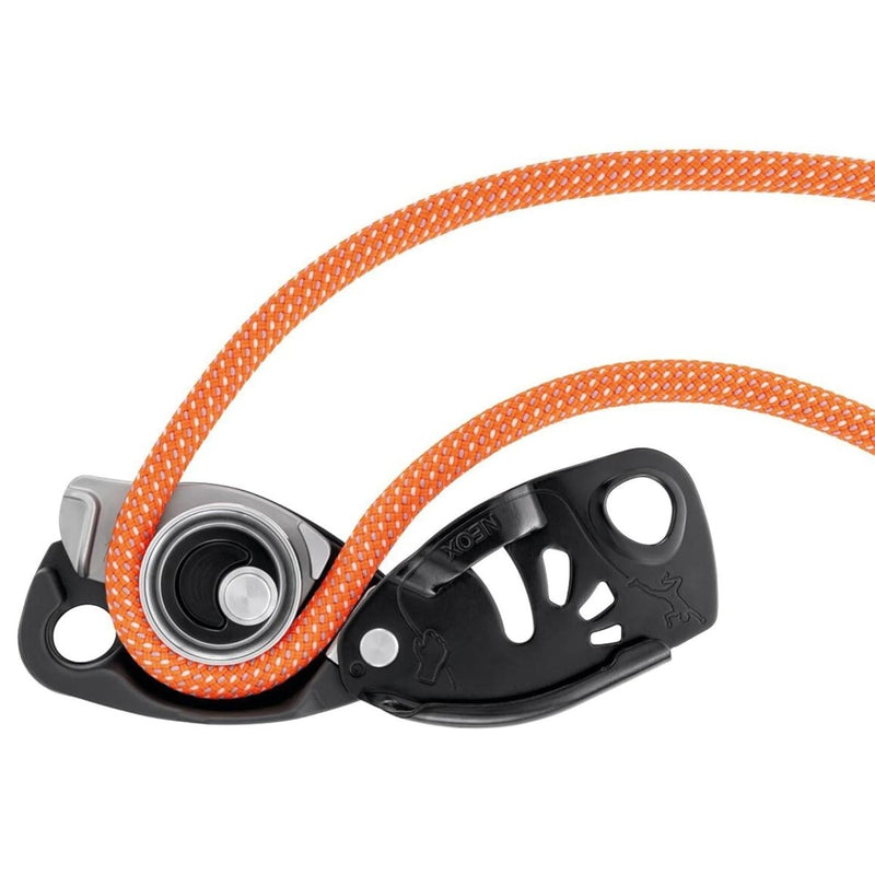 Petzl Neox Belay Device Assisted Braking Control Top Rope Climbing Black