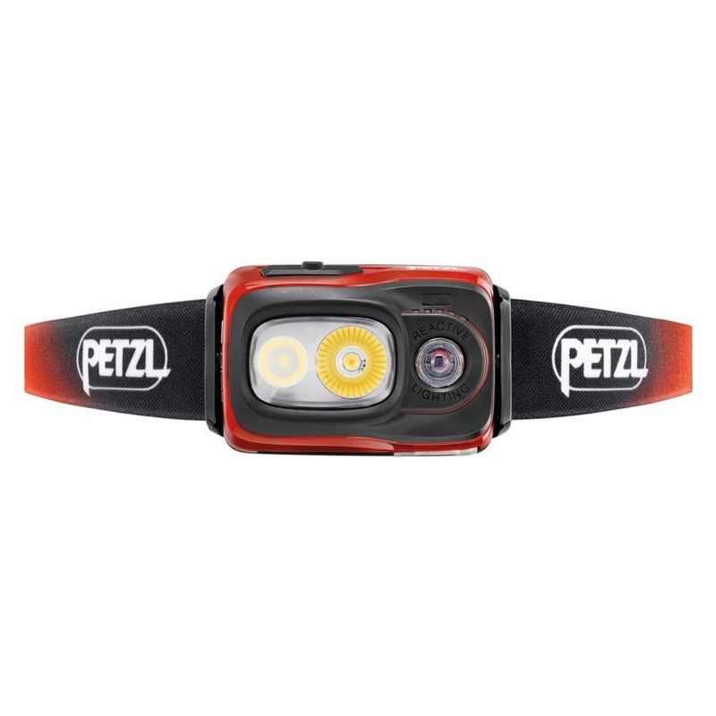 Petzl Swift Rl Head Ficklight 1100 Lumen uppladdningsbar vattenbeständig orange