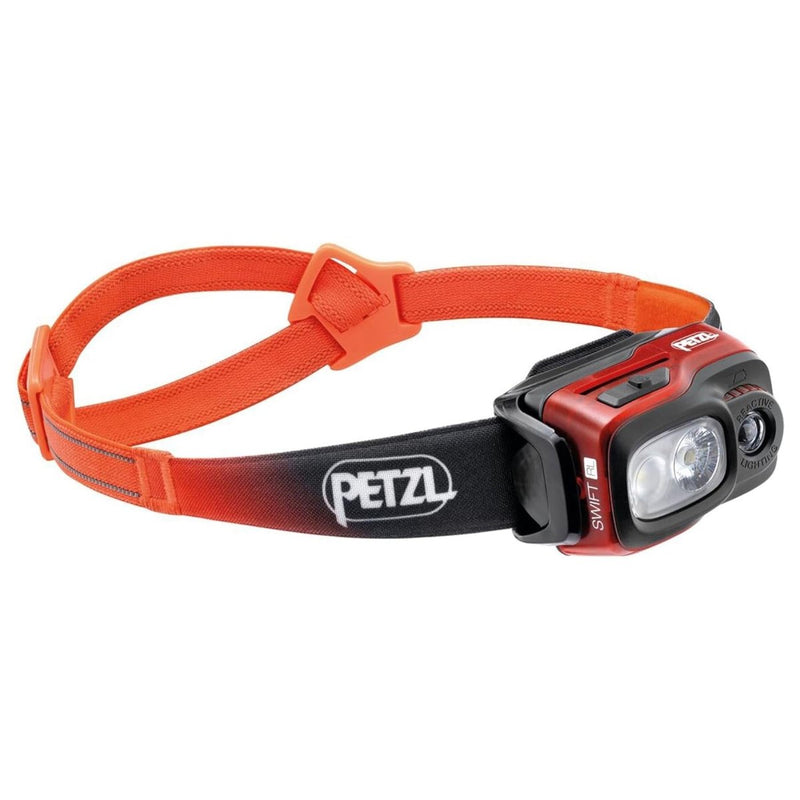 Petzl Swift Rl Head Ficklight 1100 Lumen uppladdningsbar vattenbeständig orange