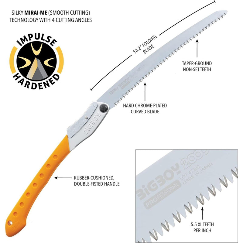 Silky Bigboy 2000 360-6.5 Folding Saw rostfritt stål Blad utomhusanvändning