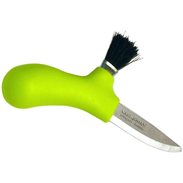 Swedish Knife Mora Mushroom Picking rostfritt stål Real HorseHair Brush Lime (10935)