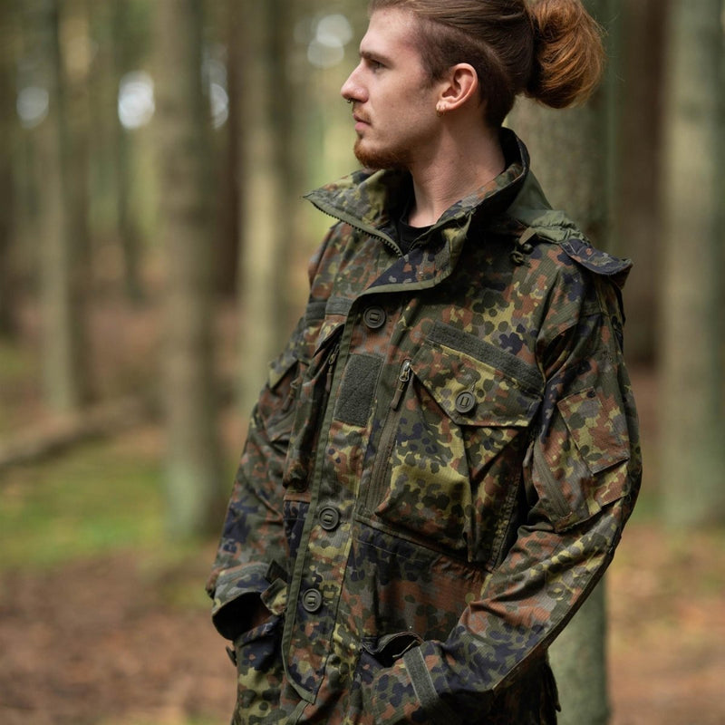 TACGEAR Brand tysk militär stil smock jacka commando flecktran ykk dragkedja