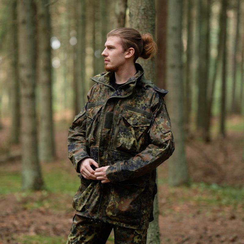 TACGEAR Brand tysk militär stil smock jacka commando flecktran ykk dragkedja