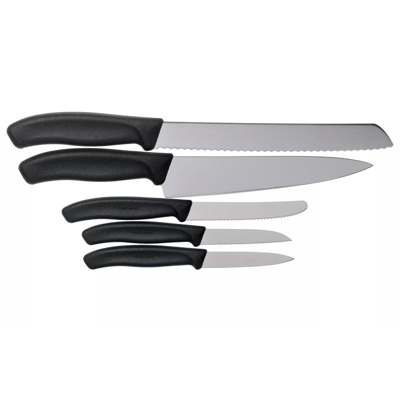 Victorinox Swiss Classic 5 Piece Kitchen Knife Set rostfritt stål TPE -handtag