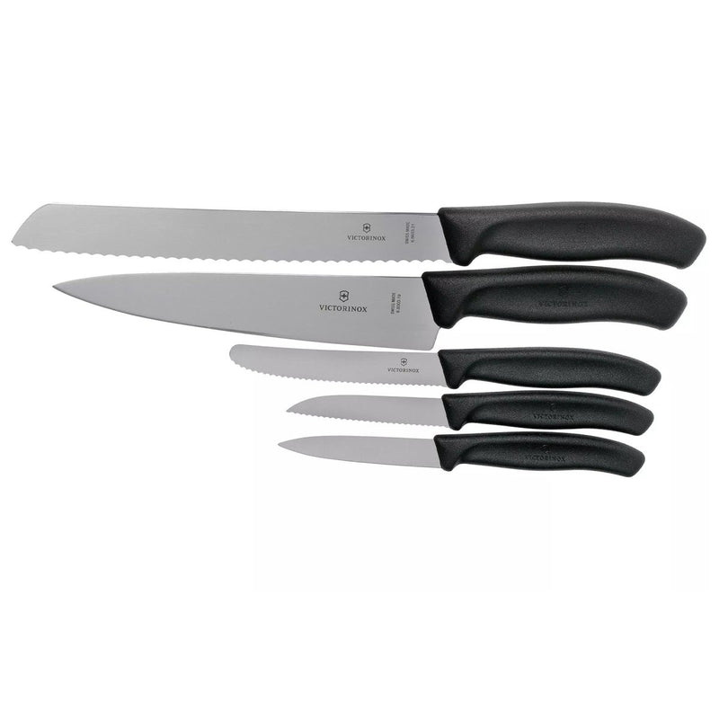 Victorinox Swiss Classic 5 Piece Kitchen Knife Set rostfritt stål TPE -handtag