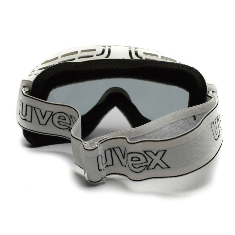 Original French alpine goggles UVEX eye protection glass military padded inside adjustable elastic head strap