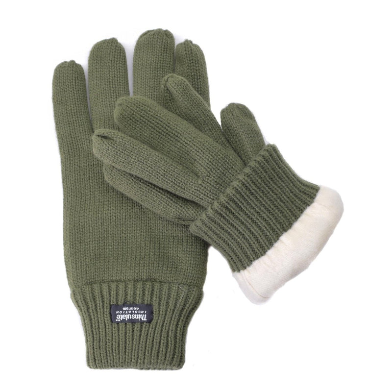 Mil-Tec Gloves Men Warm the winter Knitted THINSULATE™ lining Olive OD Winter tactical gear