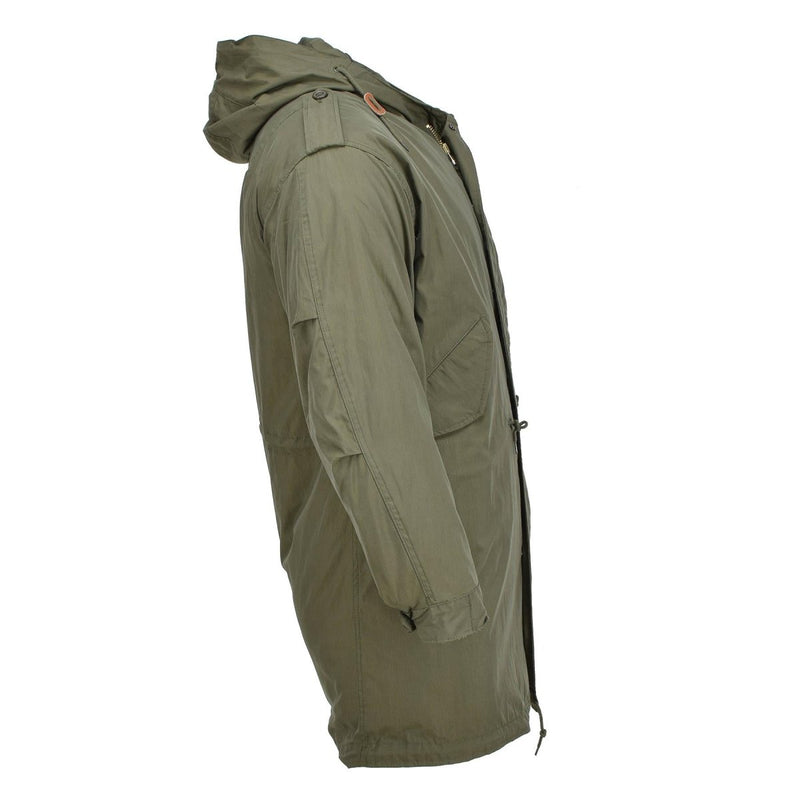 MIL-TEC U.S. military style M51 hooded parka quilted detachable liner olive hooded full zip with snap buttoned storm flap