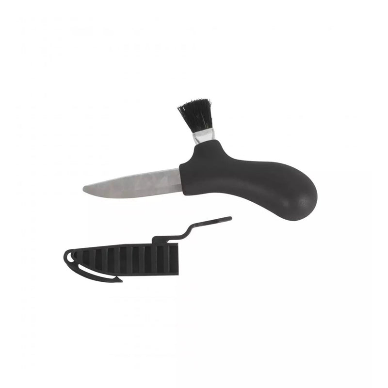 MORAKNIV Karl-Johan Mushroom Knife Picking knife fixed recycled stainless steel blade brush Black