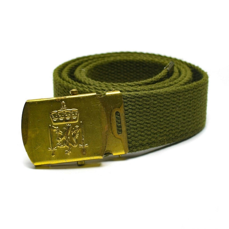 Danish Army Olive green belt military canvas w buckle Royal Danish