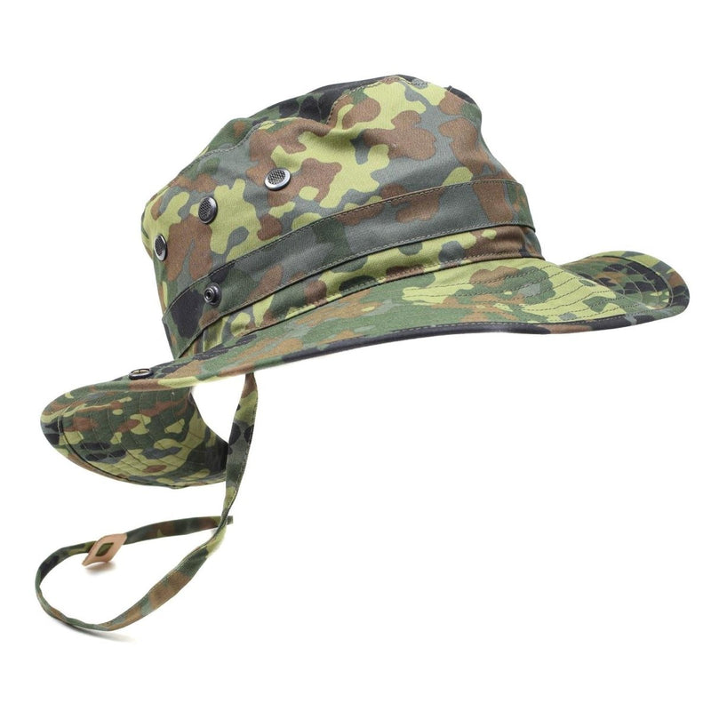 Original German Army Flecktarn boonie hat camping hunting outdoor summer cap six ventilation holes