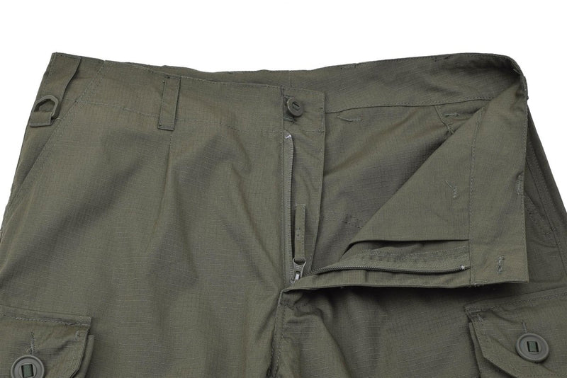 TACGEAR Military field cargo pants ripstop tactical reinforced trousers olive zipper closure